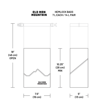 Old Man Mountain Hemlock-vorktassen met flip-kooien