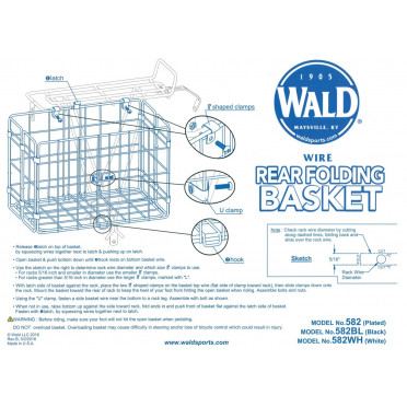 Wald 582 opvouwbare mand voor bagagedrager
