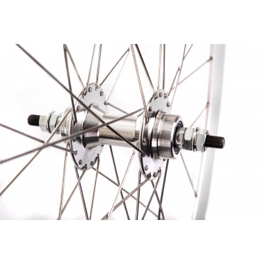 Fixie / singlespeed wielen BeastyBike X Infiné Cycles B40 Zilver