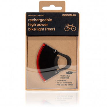 Bookman CURVE USB-achterlicht voor de fiets