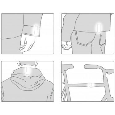 BOOKMAN Witte reflectorclip