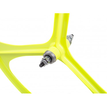 3-spaaks neongeel spaakwiel