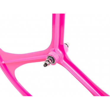 3-spaaks roze spaakwiel