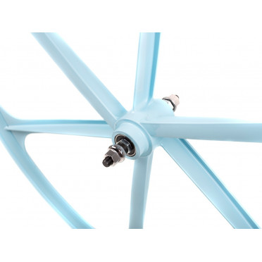 Hemelsblauw 6-spaaks spaakwiel