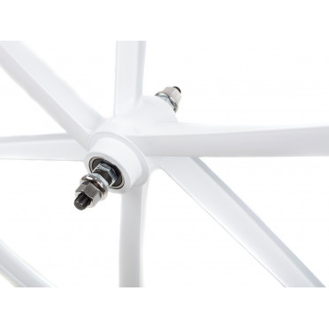 Wit 6-spaaks spaakwiel