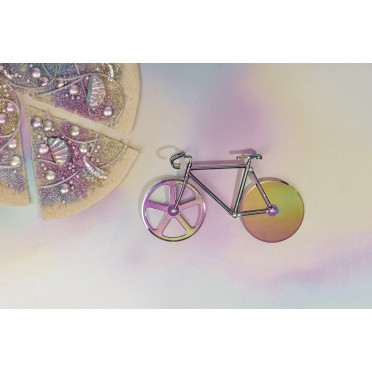 Iriserende fietspizzasnijder