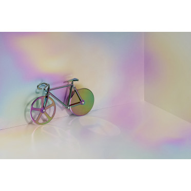 Iriserende fietspizzasnijder