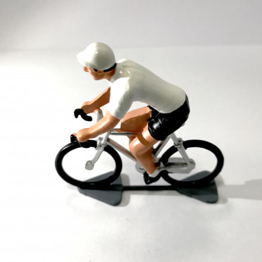 Roger wielrennerbeeldje - Witte trui