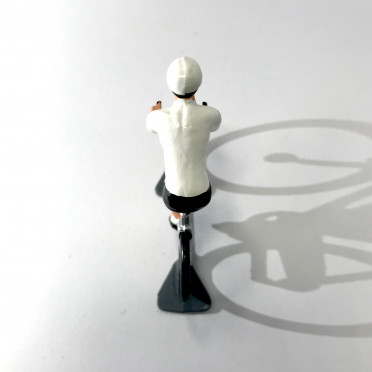 Roger wielrennerbeeldje - Witte trui