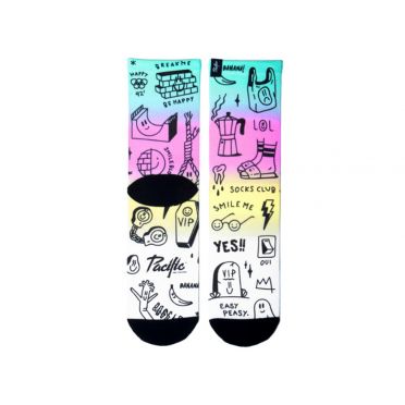 Paar PACIFIC & CO fietssokken - Smile Club