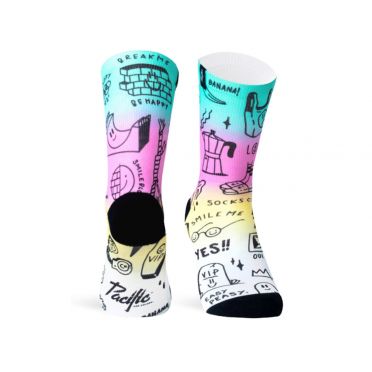 Paar PACIFIC & CO fietssokken - Smile Club