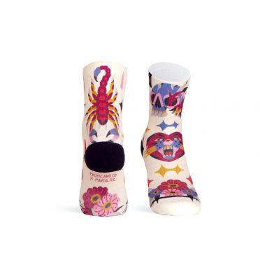 Paar PACIFIC & CO damesfietssokken - Romance van Maria RZ