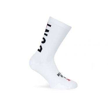 Paar PACIFIC & CO fietssokken - Don't Quit - Wit