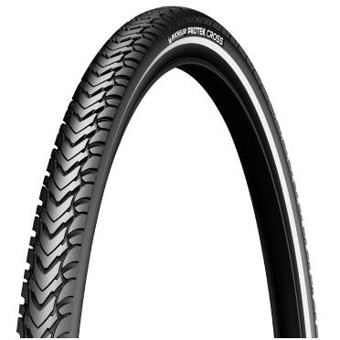 Michelin - 700 x 35C - Protek Cross Reinforced Hi Viz Stripe Bike Tire