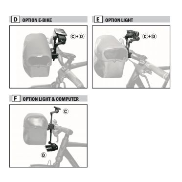 Multifunctionele adapter voor Ortlieb stuurmontageset