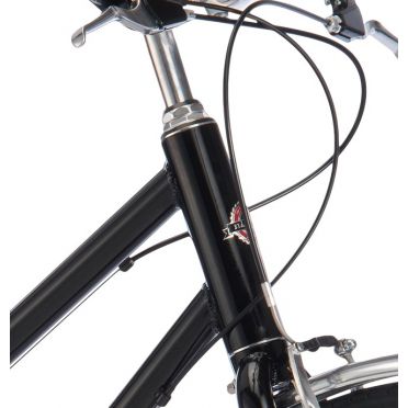 Stalhasten hybride dames zwarte fiets