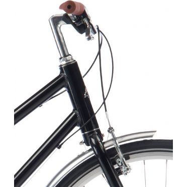 Stalhasten hybride dames zwarte fiets