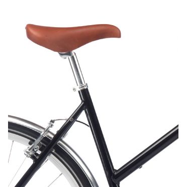 Stalhasten hybride dames zwarte fiets