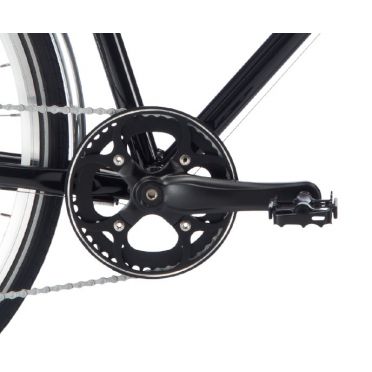 Stalhasten hybride dames zwarte fiets