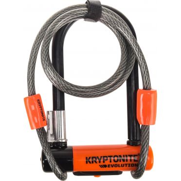 Kryptonite Evolution Mini 7U fietsslot met KryptoFlex kabel