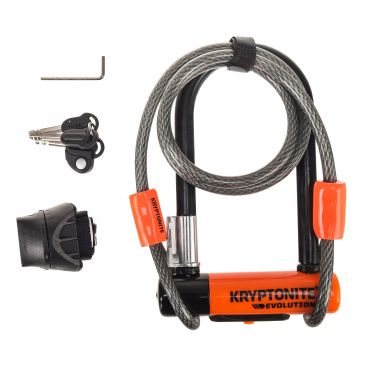 Kryptonite Evolution Mini 7U fietsslot met KryptoFlex kabel
