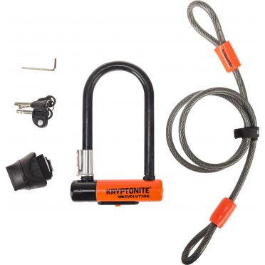 Kryptonite Evolution Mini 7U fietsslot met KryptoFlex kabel