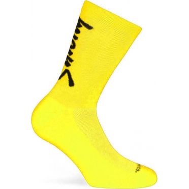 Paar Pacific & Co fietssokken - Stay strong - Geel