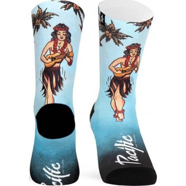 Pacific & Co - Hula girl - Blue- Cycling Socks