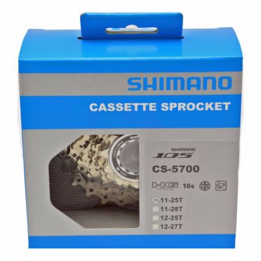 Shimano 105 CS-5700 cassette voor fietsen met 10 versnellingen