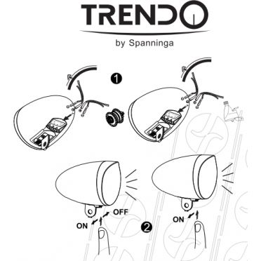 Spanninga Trendo XDO dynamo fietskoplamp