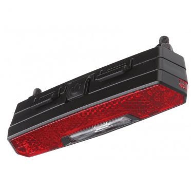 Axa Juno 50 mm accu achterlicht voor fietsbagagedrager