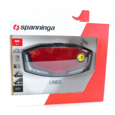 Spanninga fietsachterlicht op batterijen voor Lineo XB bagagedrager