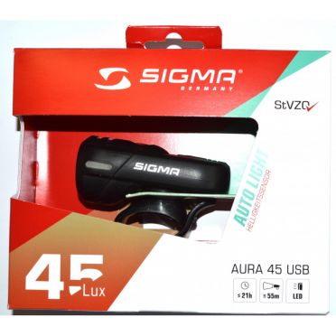 Sigma Aura 45 USB fietskoplamp