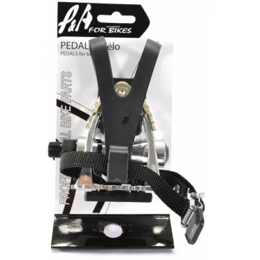 Paar PNA-racepedalen met kooi en riemen