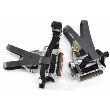 Paar PNA-racepedalen met kooi en riemen