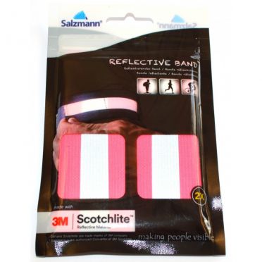 Paar Salzmann fluorescerende roze reflecterende armbanden