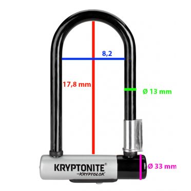 Kryptonite Kryptolok Series 2 Mini 7 U Fietsslot - Zwart