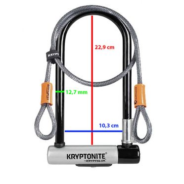 Kryptonite Kryptolok Series 2 STD U Fietsslot met Kryptoflex kabel