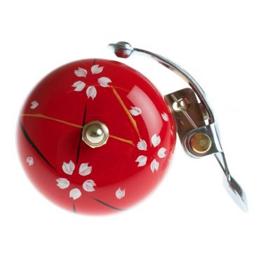 Handbeschilderde Japanse kraanvogel fietsbel