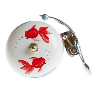 Handbeschilderde Japanse kraanvogel fietsbel