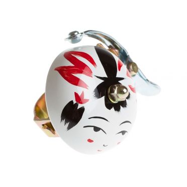 Handbeschilderde Japanse kraanvogel fietsbel