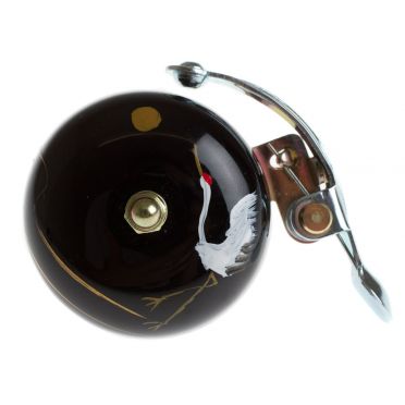 Handbeschilderde Japanse kraanvogel fietsbel