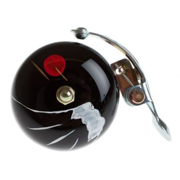 Handbeschilderde Japanse kraanvogel fietsbel