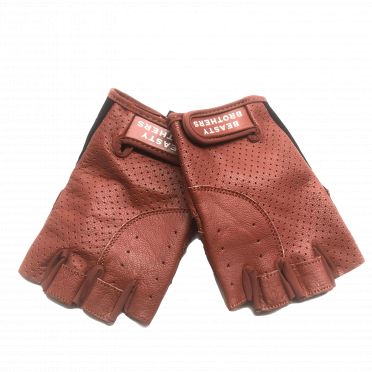 Beastybrothers Full Leather Fietshandschoenen Bruin