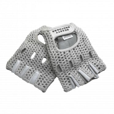 Beastybrothers Fietshandschoenen Wit leer-wol