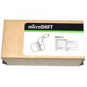 Links draaiende hendel Microshift drievoudig kettingblad MS25