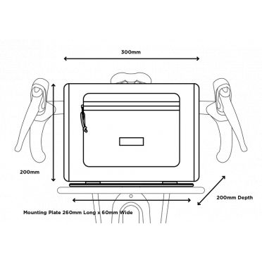 Restrap Rando kleine fietstas vooraan