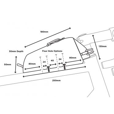 Restrap Top Tube Tas - Bolt On