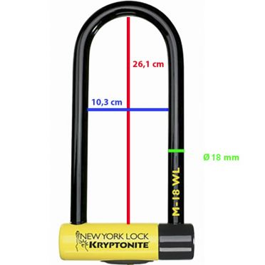 U-fietsslot Kryptonite New York M18-WL