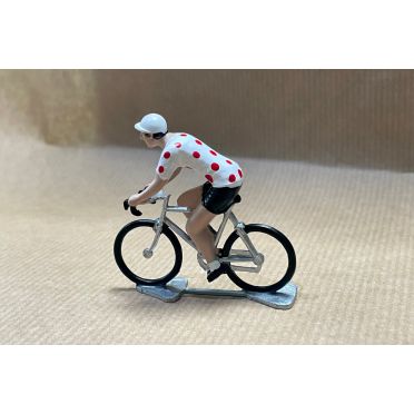 Roger wielrennerbeeldje - Polka dot jersey